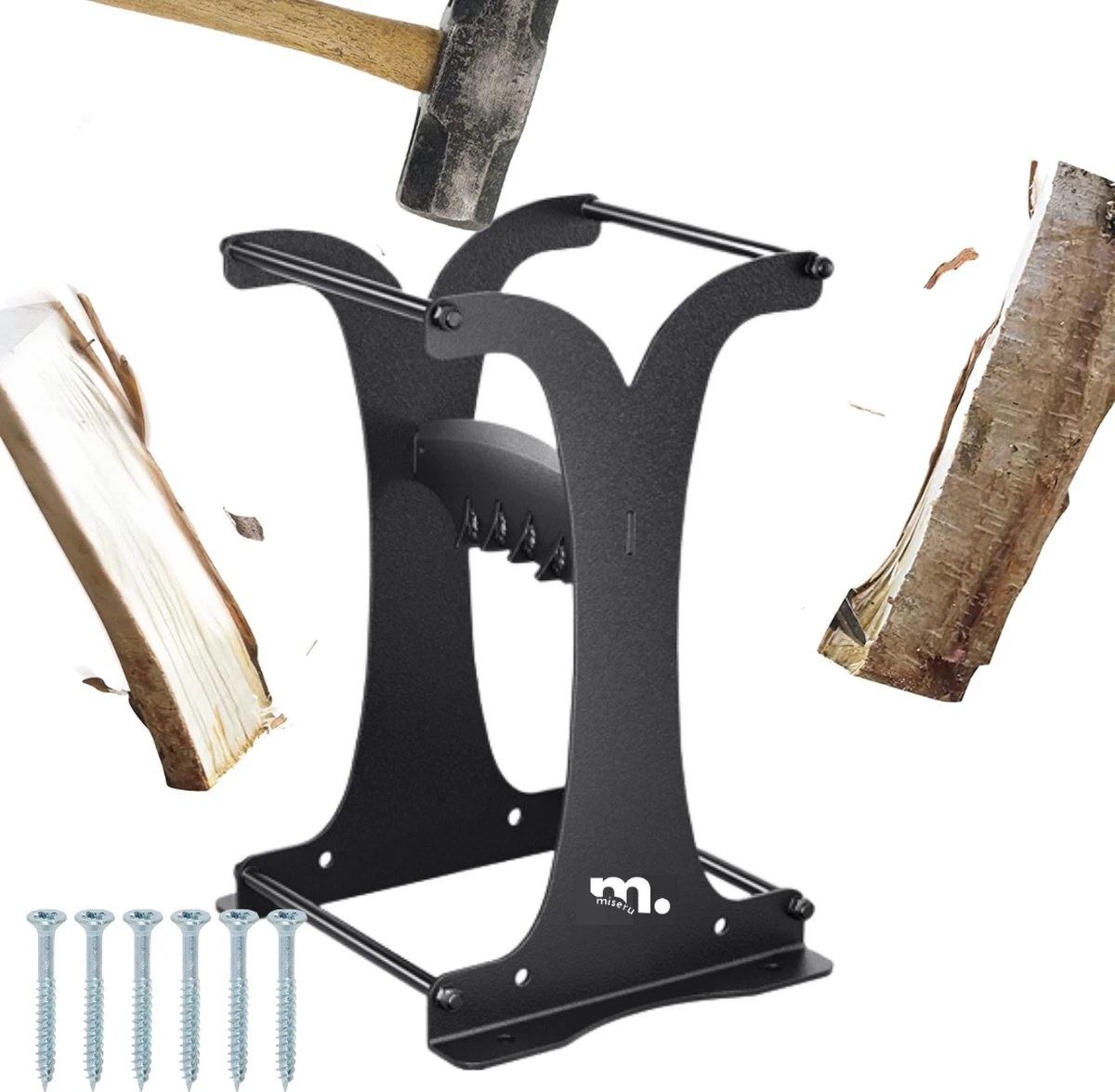 Miseru Houtklover – Zonder Bijl – No Axe – HANDMADE In Holland Houtsplijter – Houtkliever – Houtklover Voor Aanmaakhout – Ook Voor Stammen - Metaal 3 Miseru Houtklover – Zonder Bijl – No Axe – HANDMADE In Holland Houtsplijter – Houtkliever – Houtklover Voor Aanmaakhout – Ook Voor Stammen - Metaal