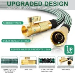 IBright Extra Sterke Uitrekbare Tuinslang - Flexibel - 15 Meter - Inclusief Opbergtas ,Sproeier ,Koppelstuk En Ophanghaak - Groen -Tuinen Speciaal Winkel 1200x1177 1