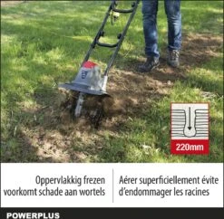 Powerplus POWEG7010 Tuinfrees - 1050W - Werkbreedte 320mm - Werkdiepte Max. 220mm - Incl. 4 Messen 10 Powerplus POWEG7010 Tuinfrees - 1050W - Werkbreedte 320mm - Werkdiepte Max. 220mm - Incl. 4 Messen -Tuinen Speciaal Winkel 1200x1178 9