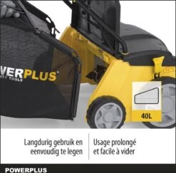 Powerplus POWXG7513 Elektrische Verticuteermachine - Mos Verwijderaar - 1400W - 320mm Maaibreedte - 45L Opvangbak - Incl. Gazonbeluchter/grasbeluchter -Tuinen Speciaal Winkel 1200x1179 5