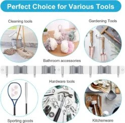 BOTC Bezemhouder - 5 Houders 6 Haken Bezem Ophangsysteem - Zeflklevend - Opbergsysteem - Ophanghaken - Tuingereedschap - Gereedschap Opbergen -Tuinen Speciaal Winkel 1200x1186 8