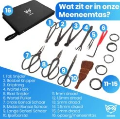 Good2know Bonsai Gereedschap Set – 16 Delig – Bonsai Starters Kit – Bonsai Boompje Verzorgingskit - Tuingereedschap -Tuinen Speciaal Winkel 1200x1187 17