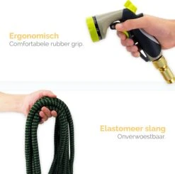 Goliving Tuinslang Flexibel - 30 Meter - Uitrekbare Tuinslang Sproeier - Tuinsproeier - Zwart - Acht Standen - Met Opbergtas -Tuinen Speciaal Winkel 1200x1190