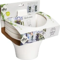 Elho Corsica Vertical Forest 24 - Bloempot Voor Balkonbuiten - Ø 26.7 X H 29.7 Cm - Wit/Wit -Tuinen Speciaal Winkel 1200x1194 3