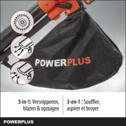 Powerplus Dual Power POWDPG75270 Bladblazer - Bladzuiger En -versnipperaar - Brushless - Blazen - Zuigen - Versnipperen - Excl. Accu En Lader - Incl. Opvangzak 45L -Tuinen Speciaal Winkel 1200x1200 1090