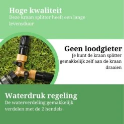 Y Stuk Kraan - Kraan Splitter - Waterverdeler - Buitenkraan - Waterverdeler 2 Weg – Messing - Afzonderlijk Af Te Sluiten -Tuinen Speciaal Winkel 1200x1200 112
