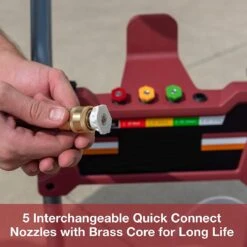 Powertech Professionele Hogedrukreiniger Op Benzine - 6.5 PK - 3600 PSI - 220 Bar - Hogedrukreiniger Auto - Terrasreiniger - Oppervlaktereiniger - Autoreiniger - Zwembadreiniger - 5 Snelkoppelstukken- Zwart / Rood -Tuinen Speciaal Winkel 1200x1200 1136