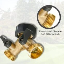 Y Stuk Kraan - Kraan Splitter - Waterverdeler - Buitenkraan - Waterverdeler 2 Weg – Messing - Afzonderlijk Af Te Sluiten -Tuinen Speciaal Winkel 1200x1200 114