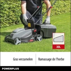 Powerplus POWEG63703 Elektrische Grasmaaier - Grasmachine Voor Kleine Tuin - 1000 W - 32cm Maaibreedte - 30L Opvangbak - Verstelbare Maaihoogte -Tuinen Speciaal Winkel 1200x1200 1233