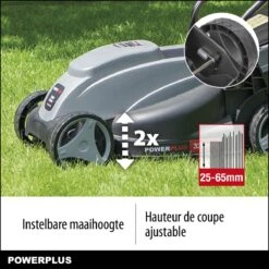 Powerplus POWEG63703 Elektrische Grasmaaier - Grasmachine Voor Kleine Tuin - 1000 W - 32cm Maaibreedte - 30L Opvangbak - Verstelbare Maaihoogte -Tuinen Speciaal Winkel 1200x1200 1235