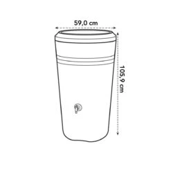 Elho Green Basics Regenton - Regenton - Living Black - Buiten - 200 Liter -Tuinen Speciaal Winkel 1200x1200 125