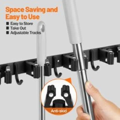 BOTC Bezemhouder - 5 Houders 6 Haken - Gereedschapshouder - Zeflklevend - Bezem Ophangsysteem - Ophanghaken - Tuingereedschap -Tuinen Speciaal Winkel 1200x1200 1404