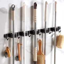 BOTC Bezemhouder - 5 Houders 6 Haken - Gereedschapshouder - Zeflklevend - Bezem Ophangsysteem - Ophanghaken - Tuingereedschap -Tuinen Speciaal Winkel 1200x1200 1405