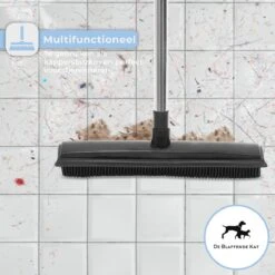 2 In 1 Rubberen Bezem – Bezem Binnen & Buiten – Vloerwisser Met Steel - Met Huisdierhaar Verwijderaar - Vloertrekker – Veger - Extra Lang 160cm -Tuinen Speciaal Winkel 1200x1200 1467