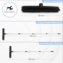2 In 1 Rubberen Bezem – Bezem Binnen & Buiten – Vloerwisser Met Steel - Met Huisdierhaar Verwijderaar - Vloertrekker – Veger - Extra Lang 160cm -Tuinen Speciaal Winkel 1200x1200 1471