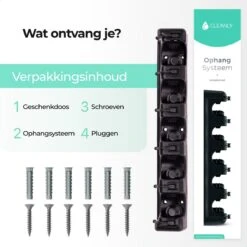 CLEANLY® Bezemhouder - Ophangsysteem Voor Tuingereedschap - Bezem Ophangsysteem - Gereedschapshouder Met Ophanghaken - ABS -Tuinen Speciaal Winkel 1200x1200 1483