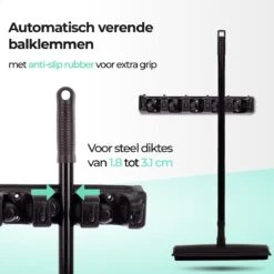 CLEANLY® Bezemhouder - Ophangsysteem Voor Tuingereedschap - Bezem Ophangsysteem - Gereedschapshouder Met Ophanghaken - ABS -Tuinen Speciaal Winkel 1200x1200 1486