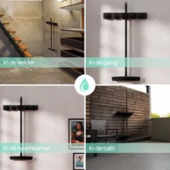 CLEANLY® Bezemhouder - Ophangsysteem Voor Tuingereedschap - Bezem Ophangsysteem - Gereedschapshouder Met Ophanghaken - ABS -Tuinen Speciaal Winkel 1200x1200 1487