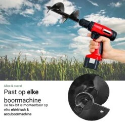 MaatWorkz - Grondboor - 25 CM - Boormachine - Bollenplanter - Moestuin - Palenboor - Boor - Tuin -Tuinen Speciaal Winkel 1200x1200 1505