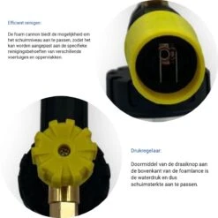 Jatso® Foam Cannon - Snow Foam - Foam Gun - Schuimlans - Foam Gun Auto - Foam Lance - Schuimsproeier - Snow Foam Cannon - Past Op Karcher K1 T/m K7 - Messing - Afneembaar Pistool -Tuinen Speciaal Winkel 1200x1200 1751