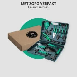 Tuinierset 10 Delig Met Complete Gereedschapskoffer Set Inclusief Tuinschaar, Handschep, Handhark, Plantenspuit, Haakvormige Voegenkrabber, Bloemenschepje, Bloemenschaar, Grasschaar En Heggenschaar -Tuinen Speciaal Winkel 1200x1200 1800