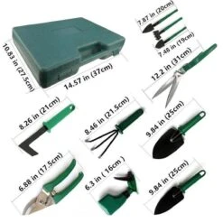 Merkloos 10-Delige Tuingereedschap Set Inclusief Opbergkoffer - Tuinierset - Tuinsetje - Gereedschap Voor Tuin - Tuinschaar - Tuinschepje - Bloemenschaar - Voegenkrabber - Plantenspuit - Grasschaar - Bloemenschep - Tuinhark -Tuinen Speciaal Winkel 1200x1200 1813