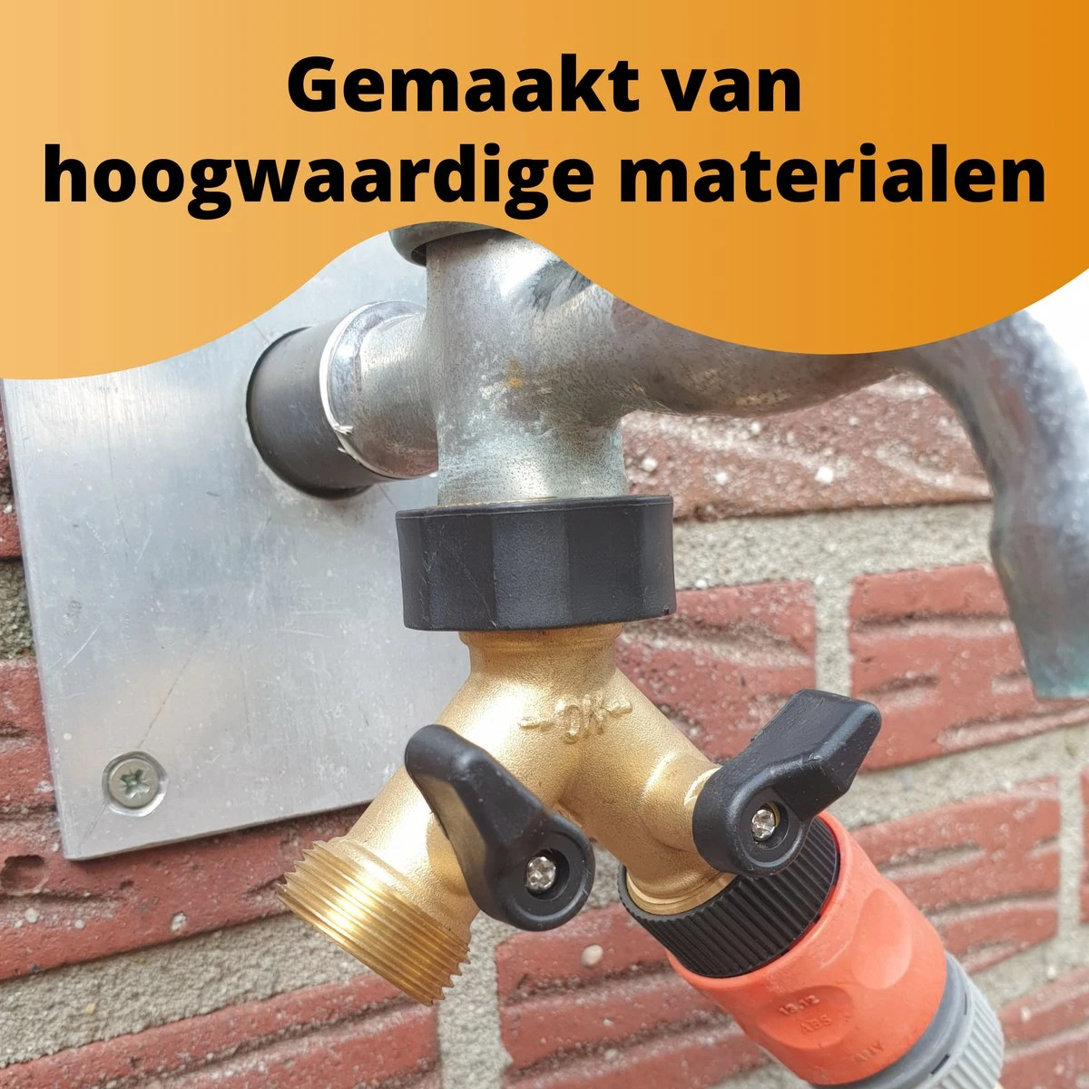 Horvitus Waterverdeler 2 Weg - Y Stuk Kraan Splitter - Voor Europese Kranen - Messing 9 Horvitus Waterverdeler 2 Weg - Y Stuk Kraan Splitter - Voor Europese Kranen - Messing - Afbeelding 7