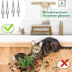 9 Stuks Zwart Macrame Plantenhangers - Boho Handgeweven Katoen Hangpot Voor Binnen/Buiten - Hangende Bloempot Met Kralen - Macramé Touw/Koord Hangplant Houder - Bohemian Wandhanger Decoratie - Plant Hanger - Verticale Tuin Bloempothouder Planthanger -Tuinen Speciaal Winkel 1200x1200 555