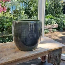 Mica Decorations Lester Bloempot - H31 X Ø33 Cm - Terracotta - Groen -Tuinen Speciaal Winkel 1200x1200 644