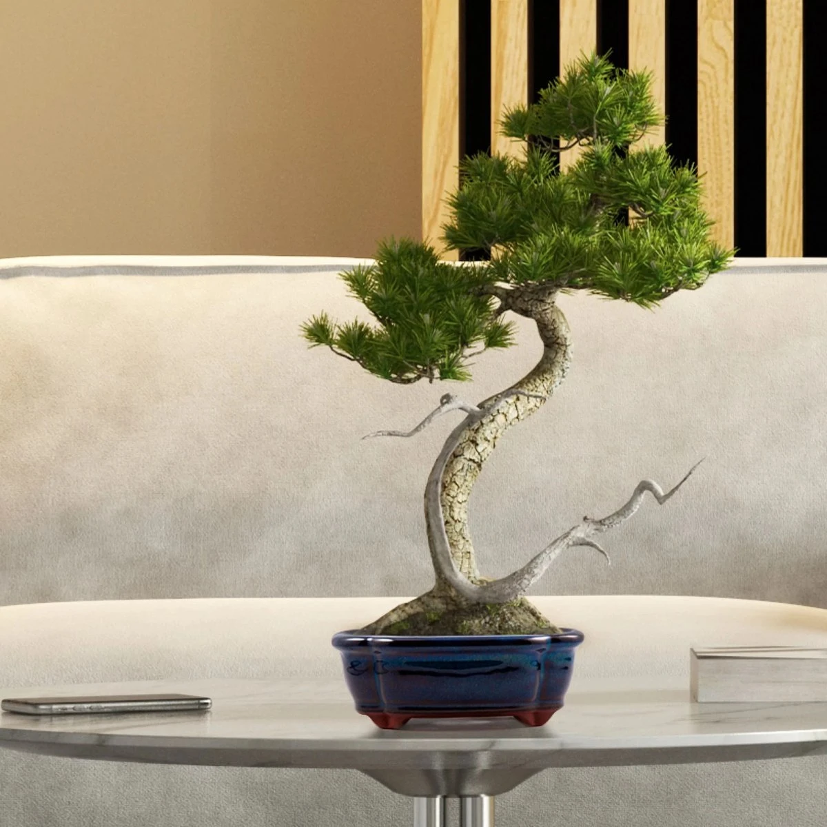 Happy Seed Keramieken Bonsai Pot (schaal) - Marine Blauw - Geglazuurd 4 Happy Seed Keramieken Bonsai Pot (schaal) - Marine Blauw - Geglazuurd - Afbeelding 2