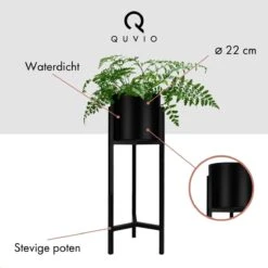 QUVIO Plantenstandaard Binnen - Inclusief Pot - Staande Plantenbak - Metaal - Bloempot - 22 X 22 X 60 Cm - Zwart 13 QUVIO Plantenstandaard Binnen - Inclusief Pot - Staande Plantenbak - Metaal - Bloempot - 22 X 22 X 60 Cm - Zwart -Tuinen Speciaal Winkel 1200x1200 695