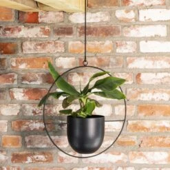 QUVIO Bloempot Hangend / Bloempotten Voor Binnen / Bloempotten / Bloempot Binnen / Bloempot Met Ophanghaak - Metaal -Tuinen Speciaal Winkel 1200x1200 731