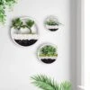 Loodi - Wand Decoratie - Ronde Stijlvolle Muur Plantenbak - Wit - 40x40x7cm -Tuinen Speciaal Winkel 1200x1200 788