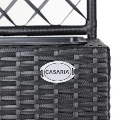 Casaria Polyrattan Plantenbak - Met Klimoprek - 3 Bakken Zwart -Tuinen Speciaal Winkel 1200x1200 847