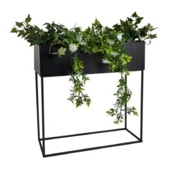 Atmosphera Staande Plantenbak Metaal Zwart 2-delig -Tuinen Speciaal Winkel 1200x1200 848