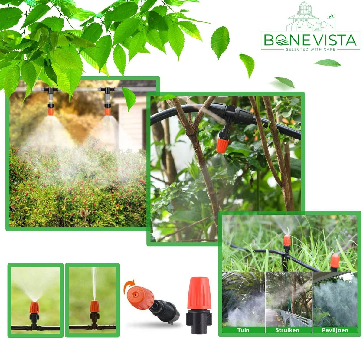 Bone Vista® 155 Stuks Water Druppelslang Irrigatiesysteem Tuin – Bewateringssysteem & Druppelsysteem 8 Bone Vista® 155 Stuks Water Druppelslang Irrigatiesysteem Tuin – Bewateringssysteem & Druppelsysteem - Afbeelding 6