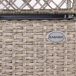 Casaria Polyrattan Bloembak – 3 Bakken Klimophek - Crème -Tuinen Speciaal Winkel 1200x1200 854