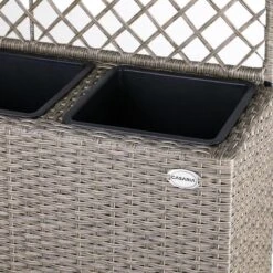 Casaria Polyrattan Bloembak – 3 Bakken Klimophek - Crème -Tuinen Speciaal Winkel 1200x1200 855