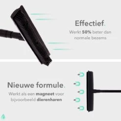 CLEANLY® Rubberen Bezem Met Vloerwisser - Kappersbezem - Zachte Bezem Binnen & Buiten - Vloertrekker Met Steel - 68-150 Cm -Tuinen Speciaal Winkel 1200x1200 859