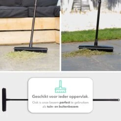 CLEANLY® Rubberen Bezem Met Vloerwisser - Kappersbezem - Zachte Bezem Binnen & Buiten - Vloertrekker Met Steel - 68-150 Cm -Tuinen Speciaal Winkel 1200x1200 861