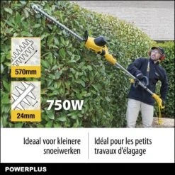 Powerplus POWXG2043 Elektrische Heggenschaar - 750W - Snoeien En Knippen - Zwaardlengte 570mm - Mesafstand 24mm - Telescopisch - Draaibaar Handvat - Haagschaar Voor Tuinonderhoud -Tuinen Speciaal Winkel 1200x1200 882