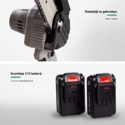 Mardin Mini Kettingzaag - Snoeizaag - Kettingzaag - Kettingzaag Electrisch Met 2 Accu - Inclusief Koffer - 1 Extra Accu - Grijs -Tuinen Speciaal Winkel 1200x1200 889