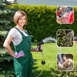 Buxibo - Wandslangenbox 20 Meter + 2 Meter - Tuinslang Met Haspel - 9 Sproei Standen - Slangenhouder 180° Draaibaar - Tuinslanghaspel Zwart+ Gratis Sproeier - Zwart -Tuinen Speciaal Winkel 1200x1200 91