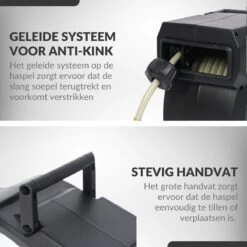 Buxibo - Wandslangenbox 20 Meter + 2 Meter - Tuinslang Met Haspel - 9 Sproei Standen - Slangenhouder 180° Draaibaar - Tuinslanghaspel Zwart+ Gratis Sproeier - Zwart -Tuinen Speciaal Winkel 1200x1200 93