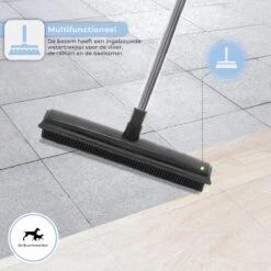 De Blaffende Kat 2 In 1 Rubberen Bezem – Bezem Binnen & Buiten – Vloerwisser Met Steel - Vloertrekker – Veger - Extra Lang 160cm -Tuinen Speciaal Winkel 1200x1200 986