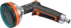 GARDENA - Comfort Broeskop - 5 Straalsoorten - Grijs -Tuinen Speciaal Winkel 1200x482