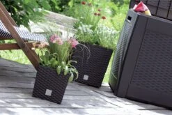 Prosperplast Kunststof Rato Rotan Bloempot/plantenpot Met Binnenpot Antraciet 40 Cm - Bloempotten Voor Binnen En Buiten -Tuinen Speciaal Winkel 1200x800 125