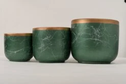 Bloempotten Binnen - Keramiek - Gouden Rand - Bloempot Buiten - Afvoergat 24 Cm - Groen – Groot -Tuinen Speciaal Winkel 1200x800 126