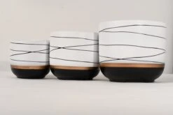 Bloempotten Binnen - Keramiek - Gouden Rand - Bloempot Buiten - Afvoergat 24 Cm - Wit Zwart – Groot -Tuinen Speciaal Winkel 1200x800 140