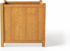 Houten Plantenbak Met Wieltjes 50x50 - Geolied Duurzaam FSC Acaciahout – Bloembak Buiten - Plantenbakken Buiten - Perfecthomeshop -Tuinen Speciaal Winkel 1200x878 3